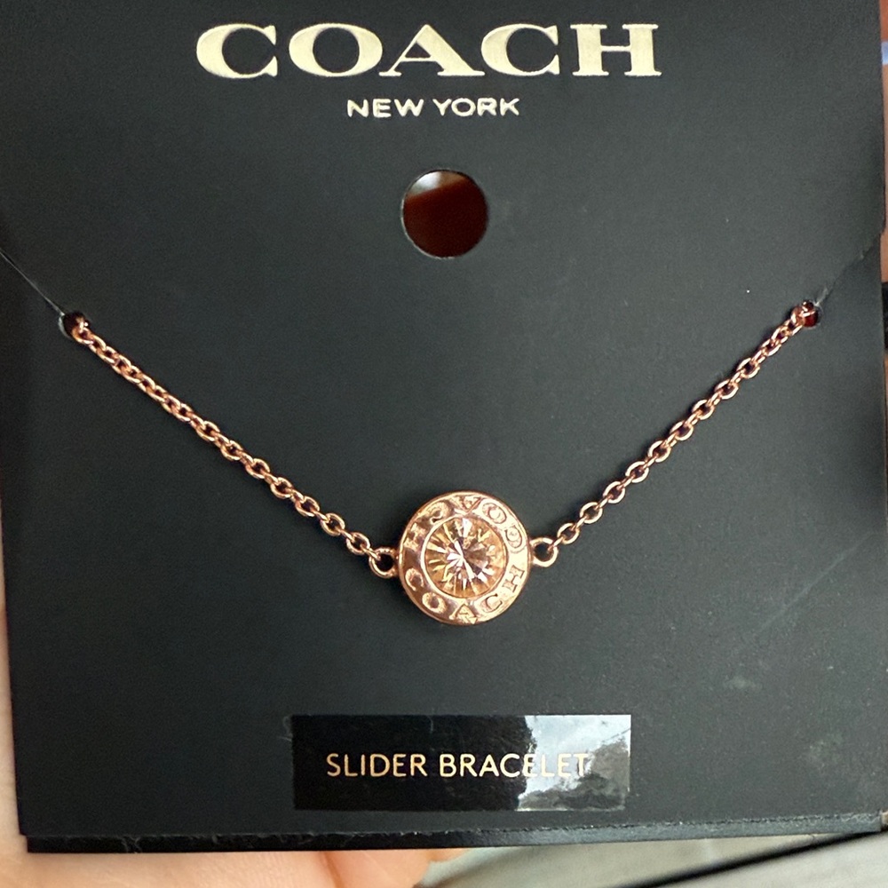 Coach Open Circle Slider Bracelet - Rose Gold